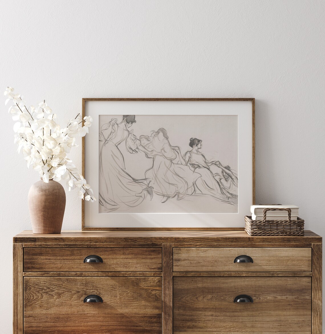 Daughters Vintage Sketch Family Tree Art Print - Image 3