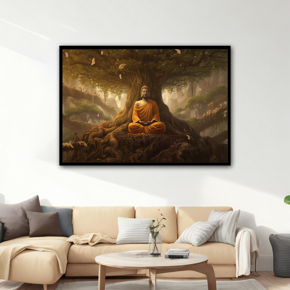 Buddha And Tree Wall Art, Meditation Print - Image 2