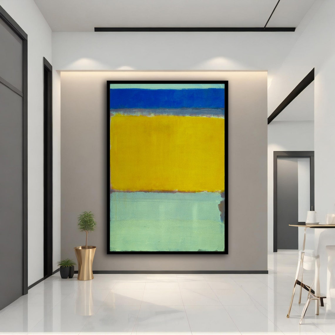 Rothko Style Yellow Blue Green Color Field Abstract Wall Art Print - Image 5