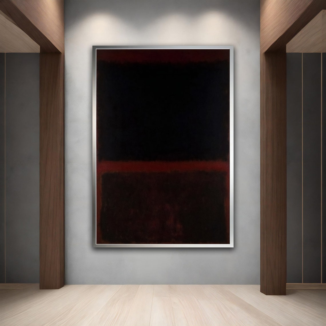 Rothko Style Black Red Color Field Abstract Modern Art Poster - Image 2