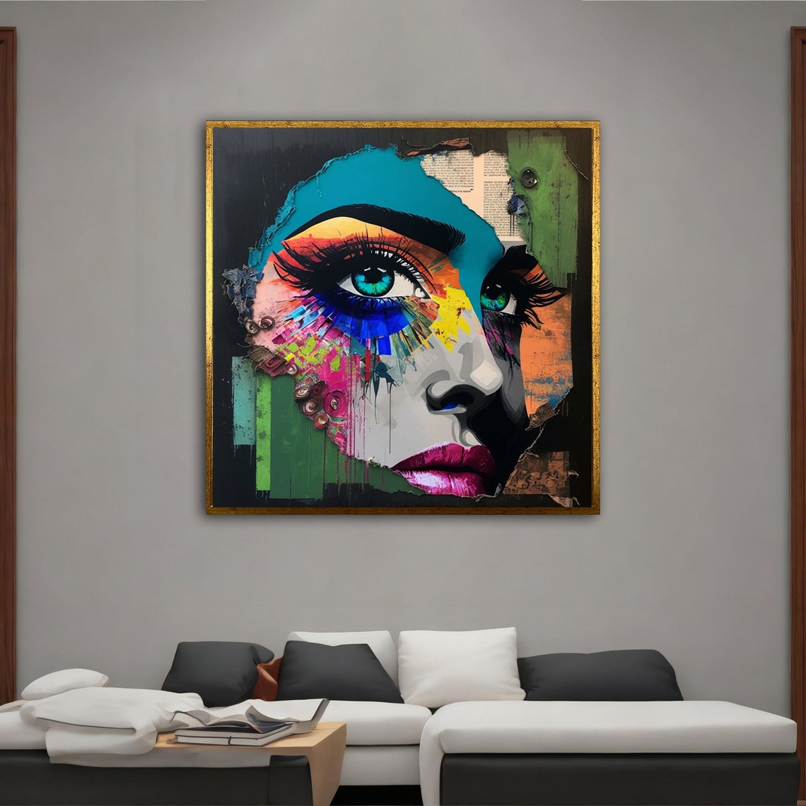 Colorful Modern Woman Wall Art Colorful Modern Woman Print Colorful Abstract Woman Painting Feminine Woman Wall Decor - Image 4