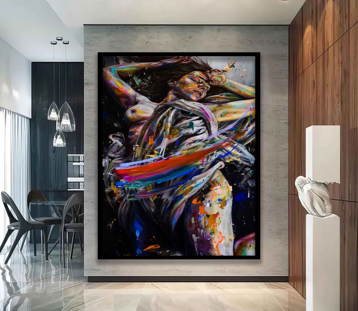 Sexy Woman Abstract Wall Art Woman Modern Woman Wall Decor Nude Print Erotic Sexy Woman Abstract - Image 4