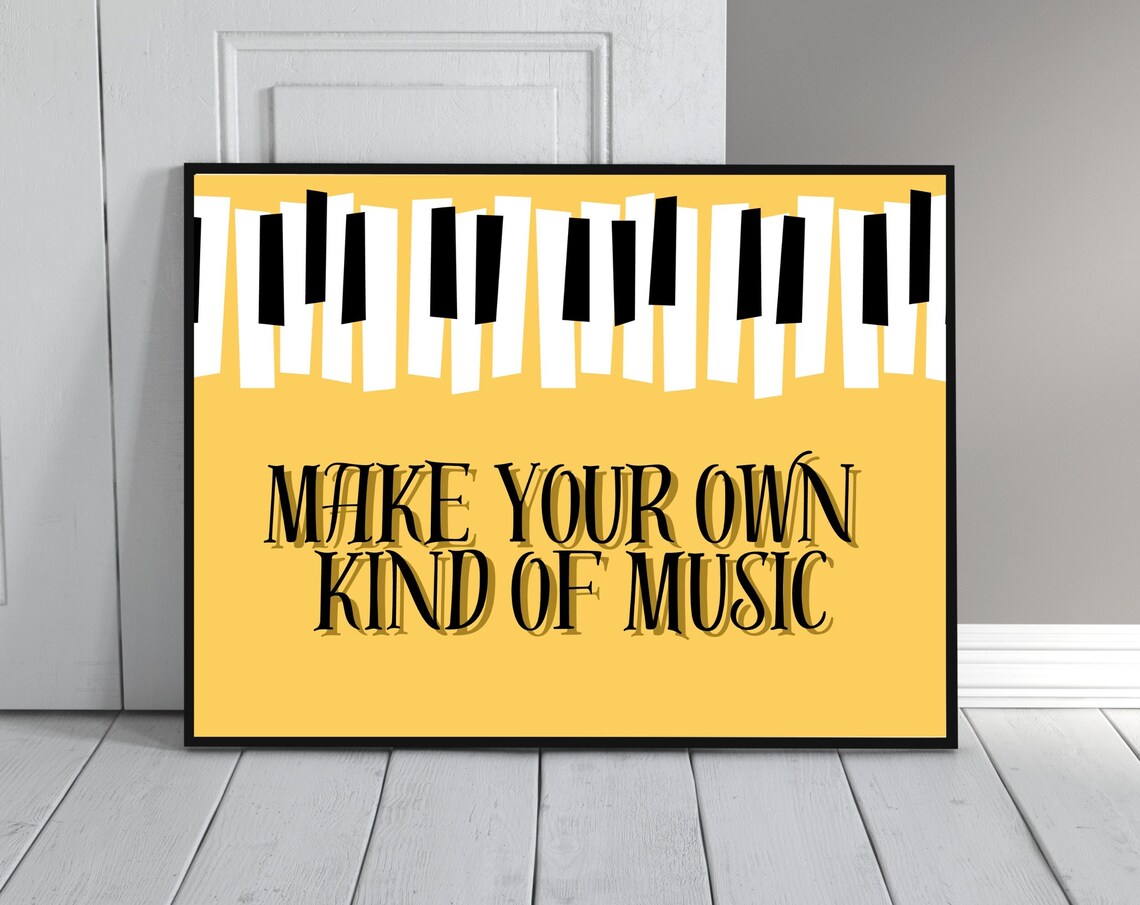 Inspirational Music Quote, Piano Wall Art Print