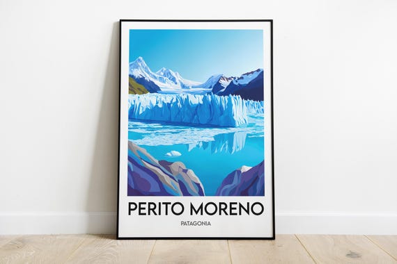 Perito Moreno Poster Print Argentina Chile Patagonia Print Illustration