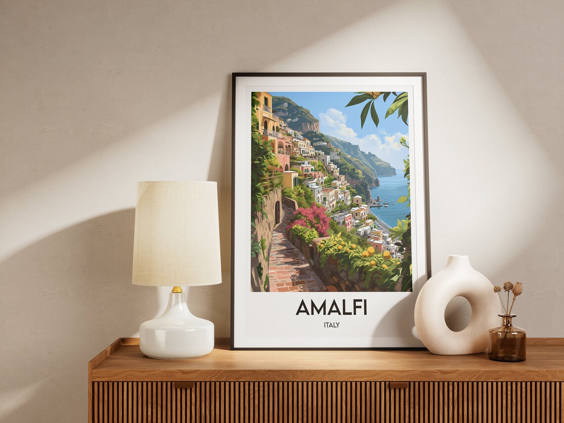 Amalfi Travel Poster, Italy Wall Art Print - Image 2