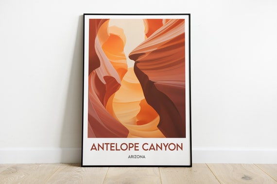 Antelope Canyon Poster Minimalist Travel Poster Interior Decoration Antelope Canyon Poster Arizona