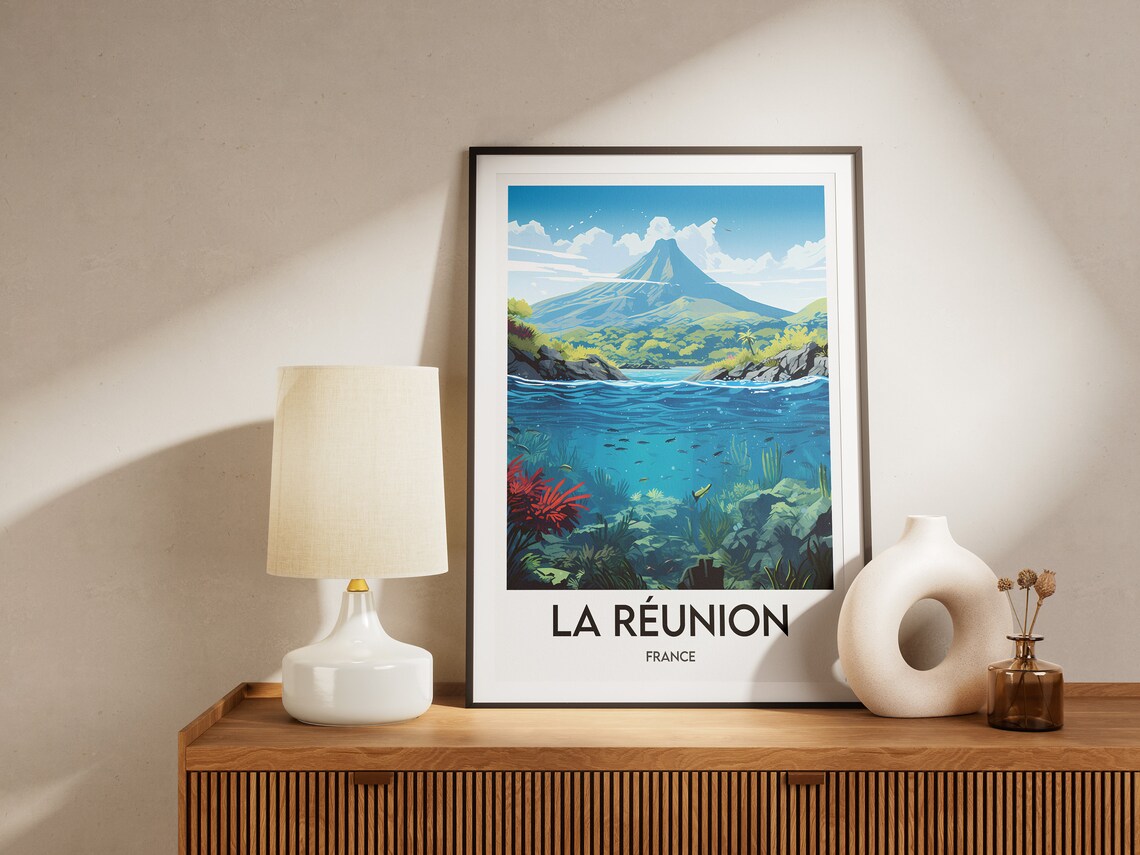 Reunion Island Travel Poster, Place for Living Room - Image 2