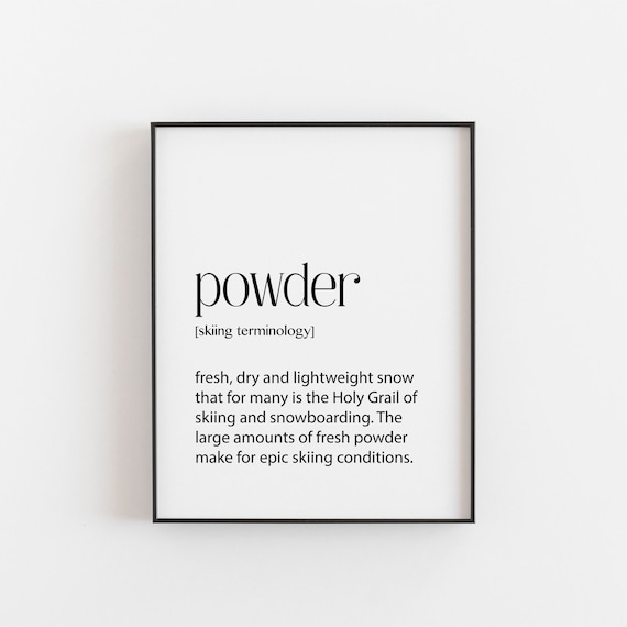Powder Definition Skiing Art Print, Ski Gift