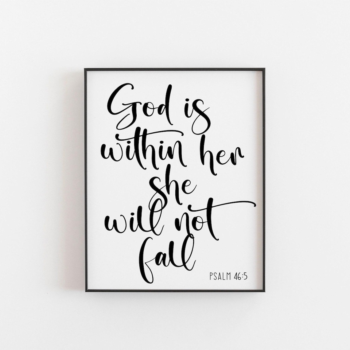 God Is Within Her Bible Verse Poster Print