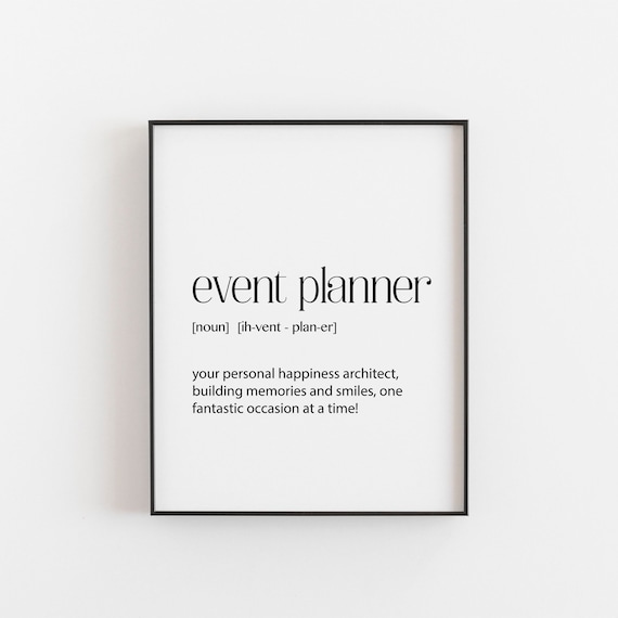 Event Planner Dictionary Definition Happiness Architect Wall Poster
