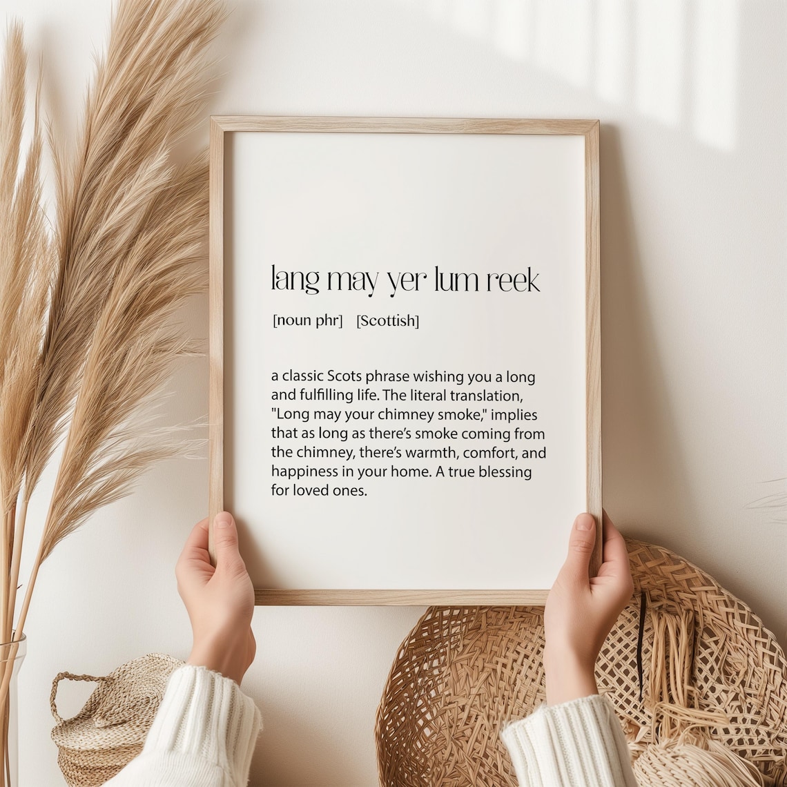 Lang May Yer Lum Reek Scottish Saying Art Print