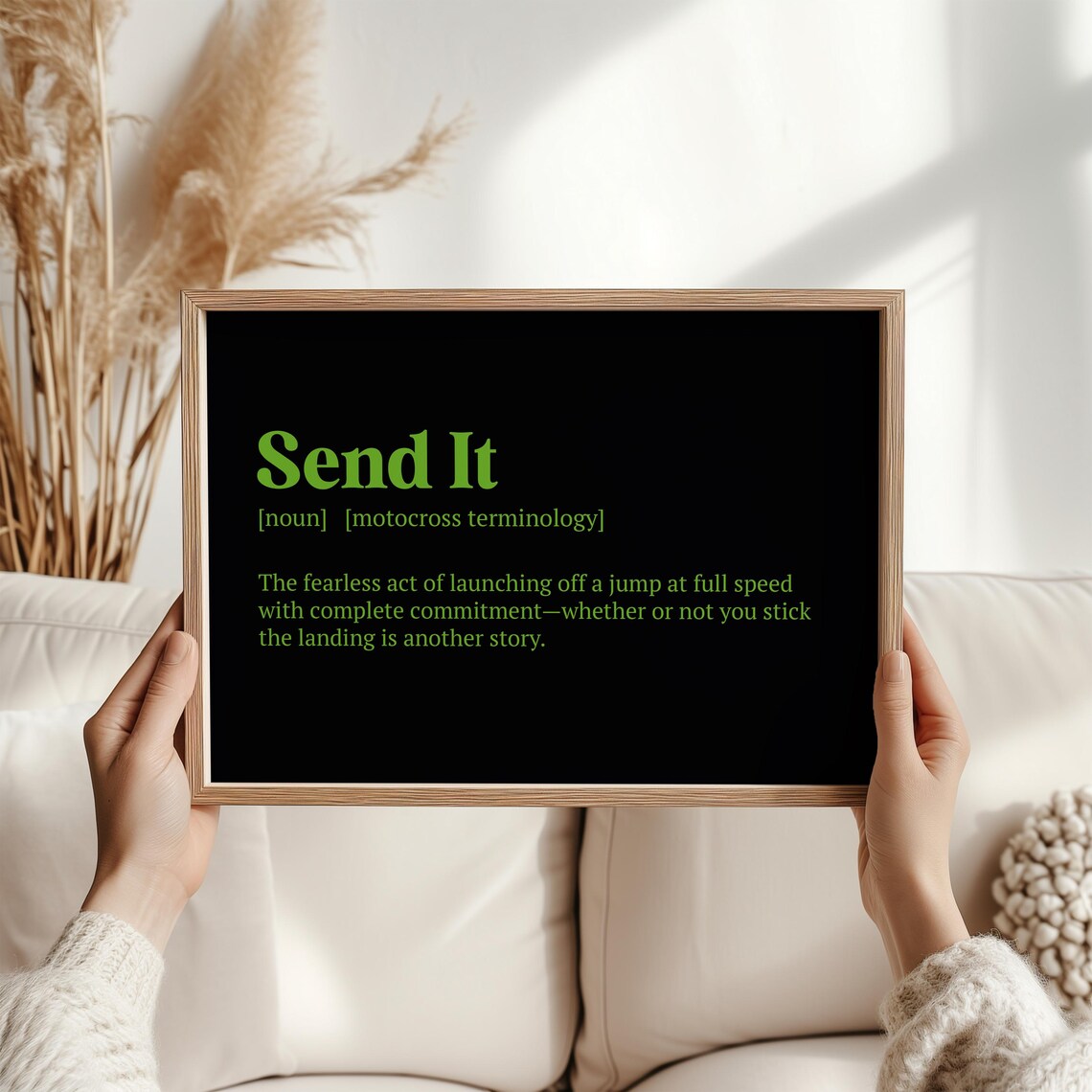 Motocross Print Send It Definition Print Motocross Art Motocross Wall Decor Motorbike Lover Gift Sports Wall Art Biker Wall Art