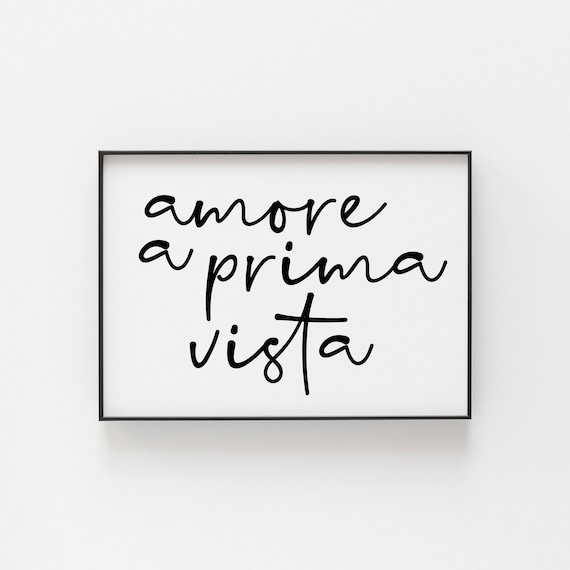 Amore A Prima Vista, Italian Decor Wall Art Print