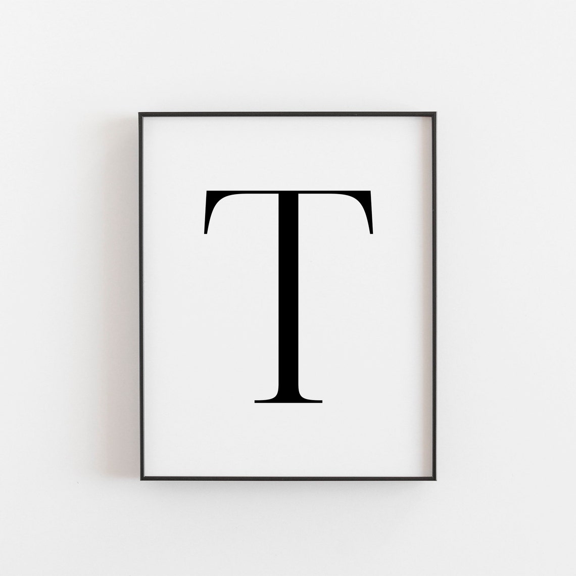 Letter T Modern Minimalist Poster