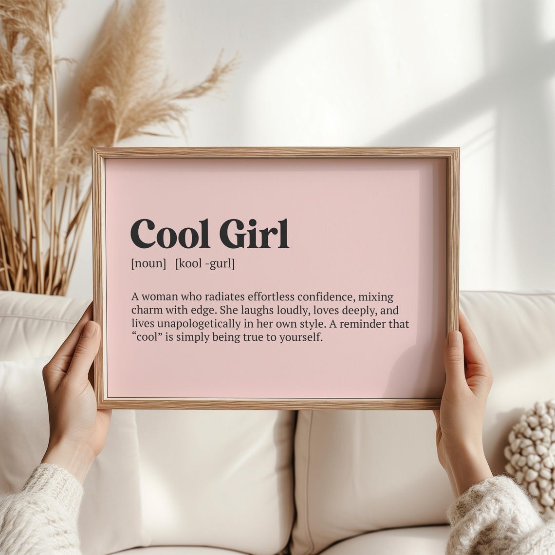 Cool Girl Typography Quote Art Print