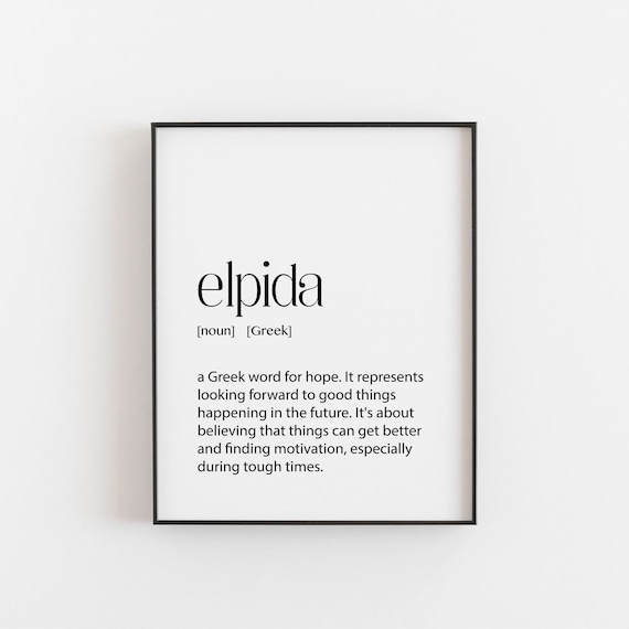 Elpida Modern Greek Art Print, Workspace Decor