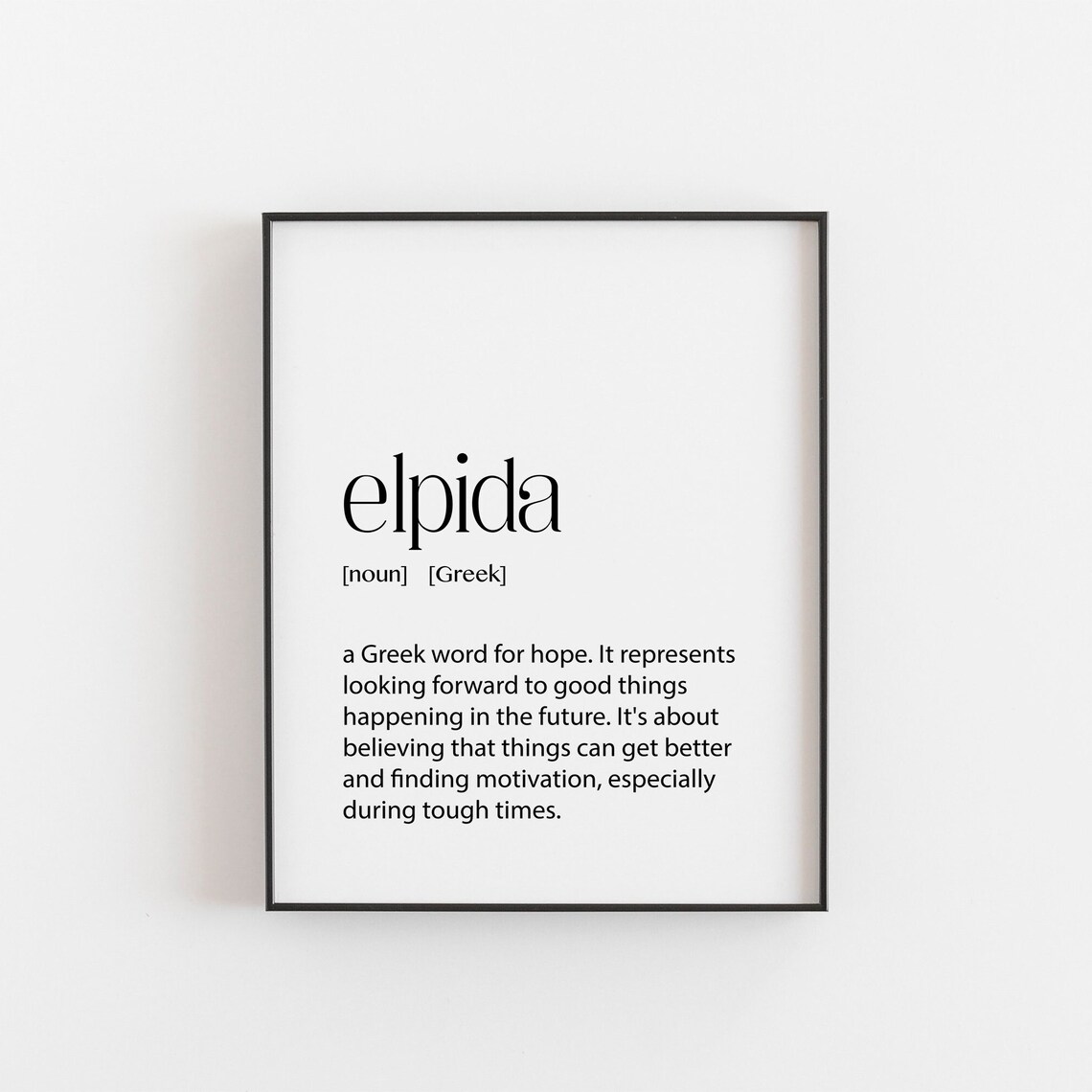 Elpida Modern Greek Art Print, Workspace Decor