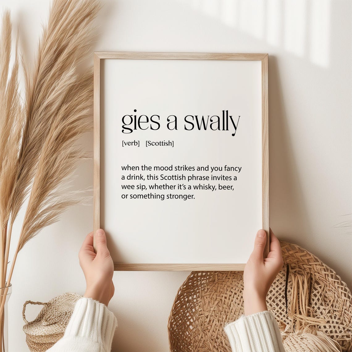Gies A Swally Scottish Slang Definition Typography Art Poster