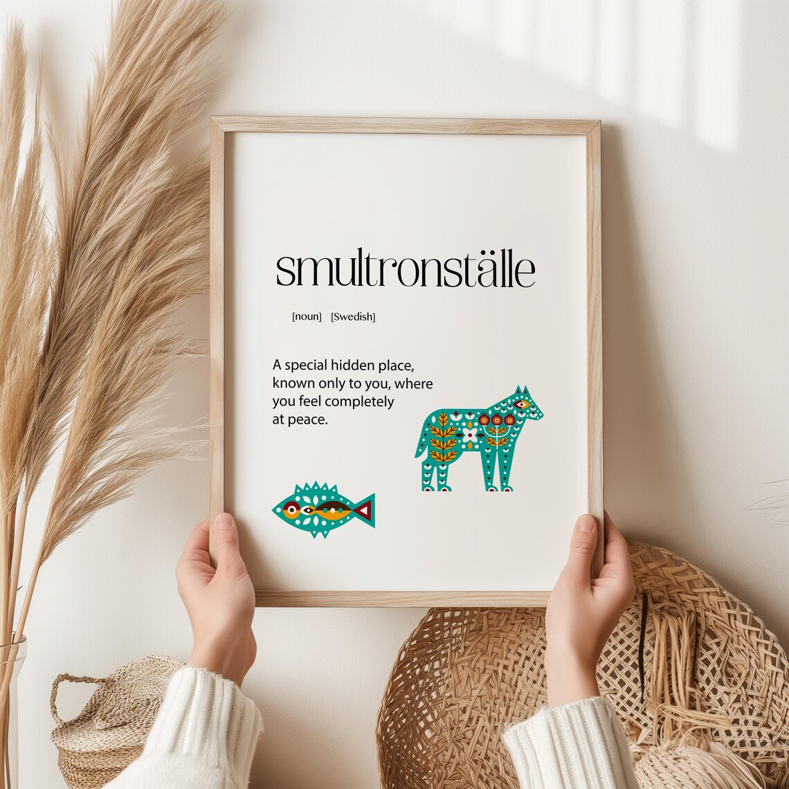 Smultronstalle Swedish Word Definition Scandinavian Peaceful Place Art Print