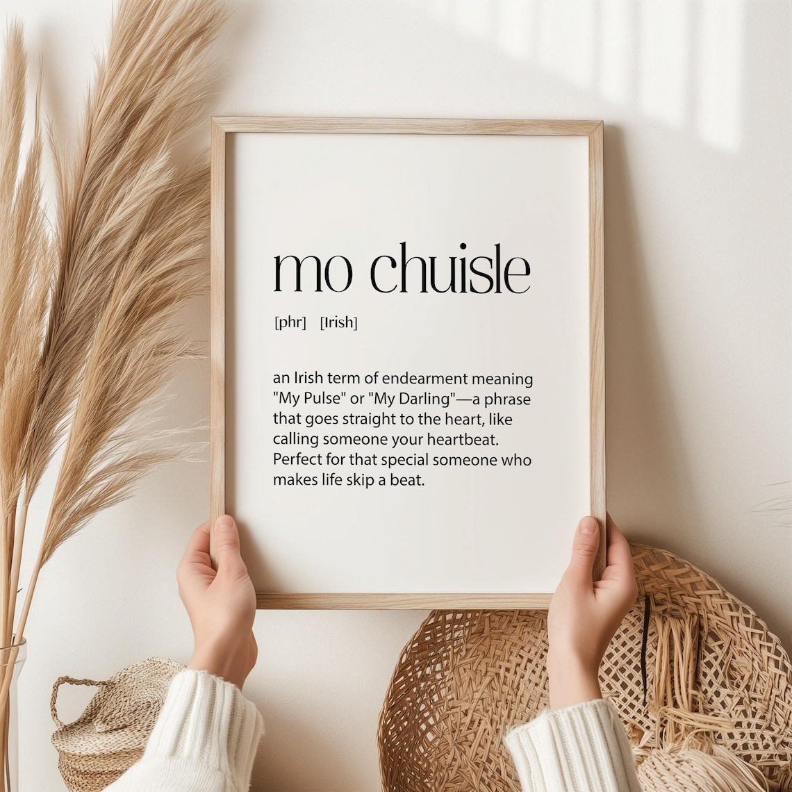 Mo Chuisle Irish Definition, Romantic Celtic Gift