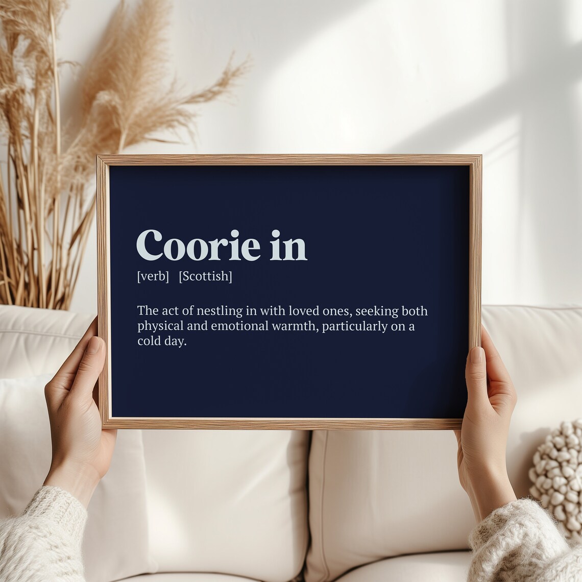 Coorie In Scottish Definition Typography Art Print - Image 3