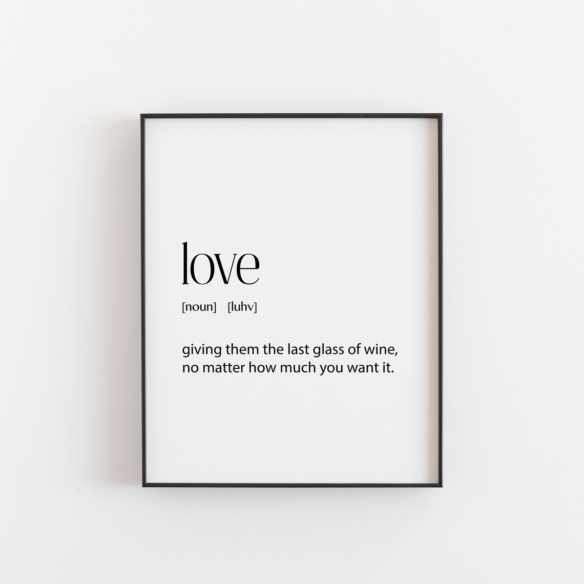 Love Definition, Funny Couple Gift Poster