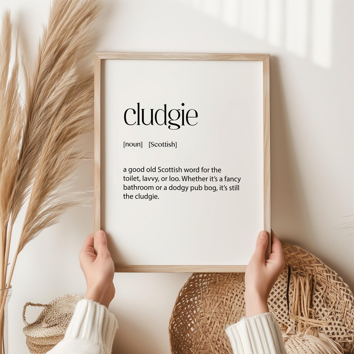Cludgie Scottish Slang Definition, Funny Art Print
