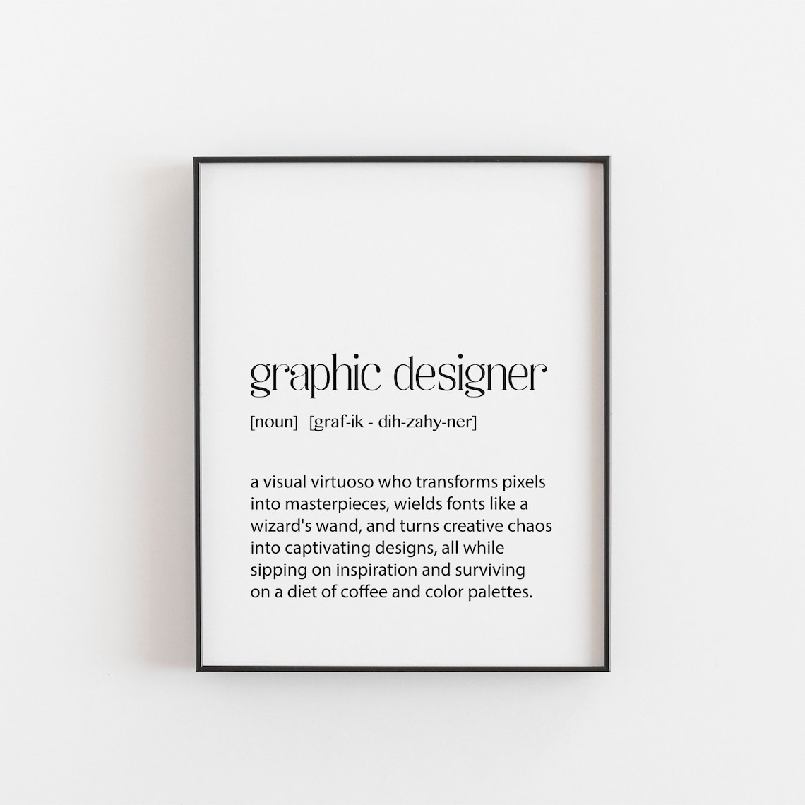 Graphic Designer Dictionary Art Print, Workplace Gift