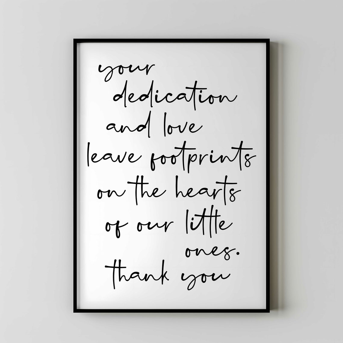Childminder Thank You Dedication Love Script Appreciation Poster