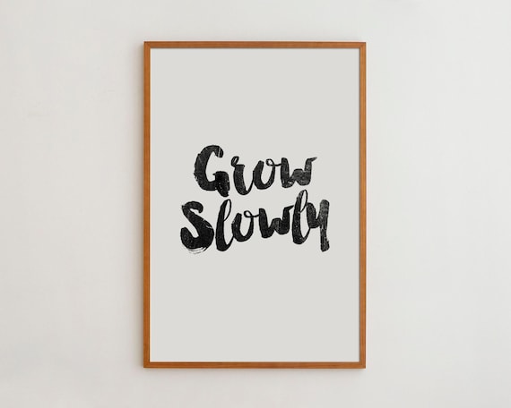 Nursery Typography Quote Poster, Black and White