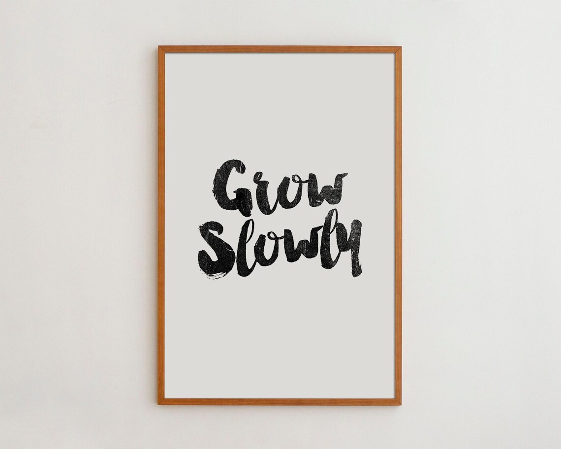 Nursery Typography Quote Poster, Black and White