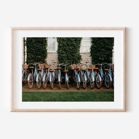 Nantucket Photography Bicycle Coastal Charm Art Print