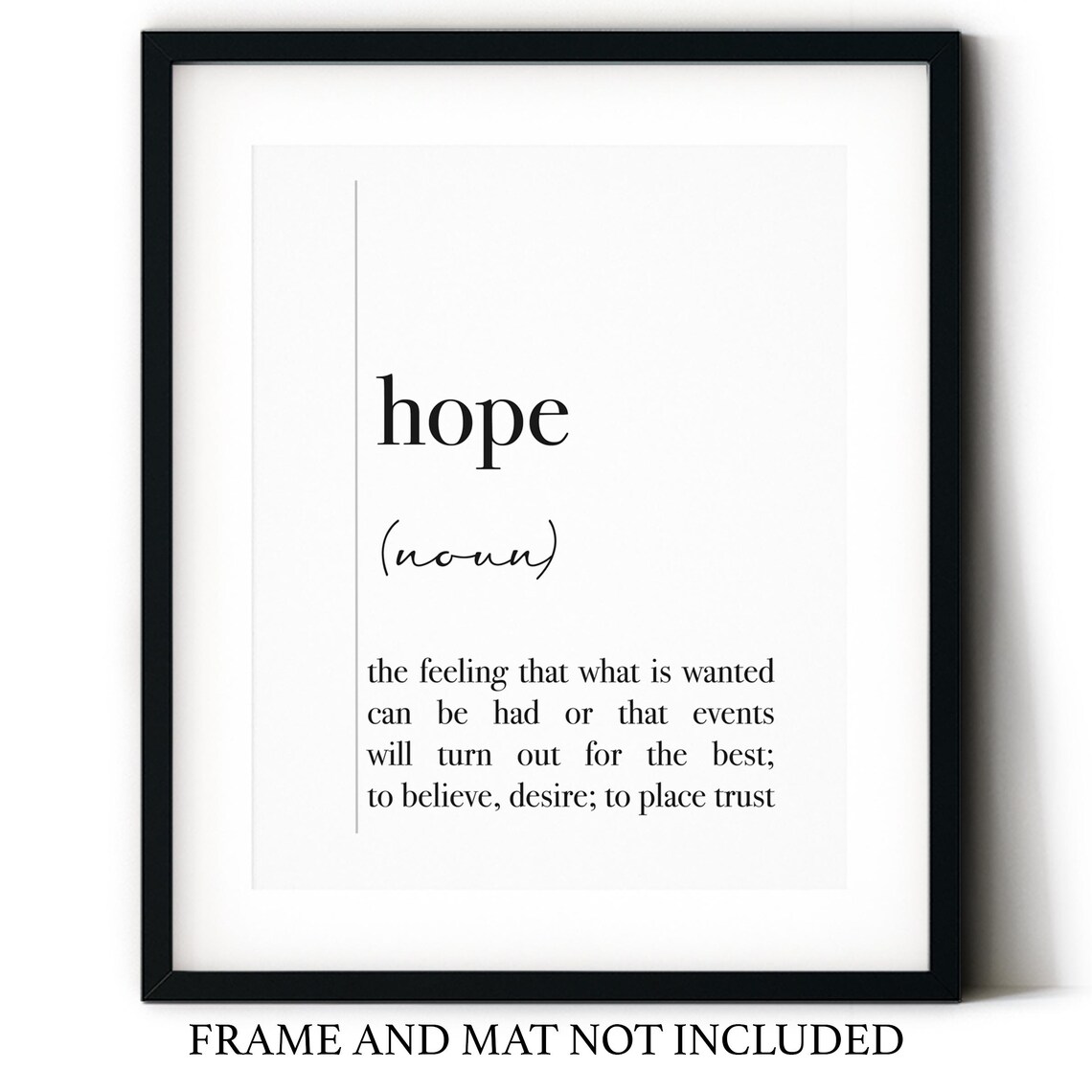 Hope Definition Typography Quote Art Print - Image 2