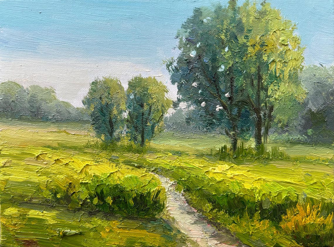 Original Landscape Oil Painting Small Oil Painting Home Decoration Outdoor Landscape Painting Wall Art On Gifts - Image 5