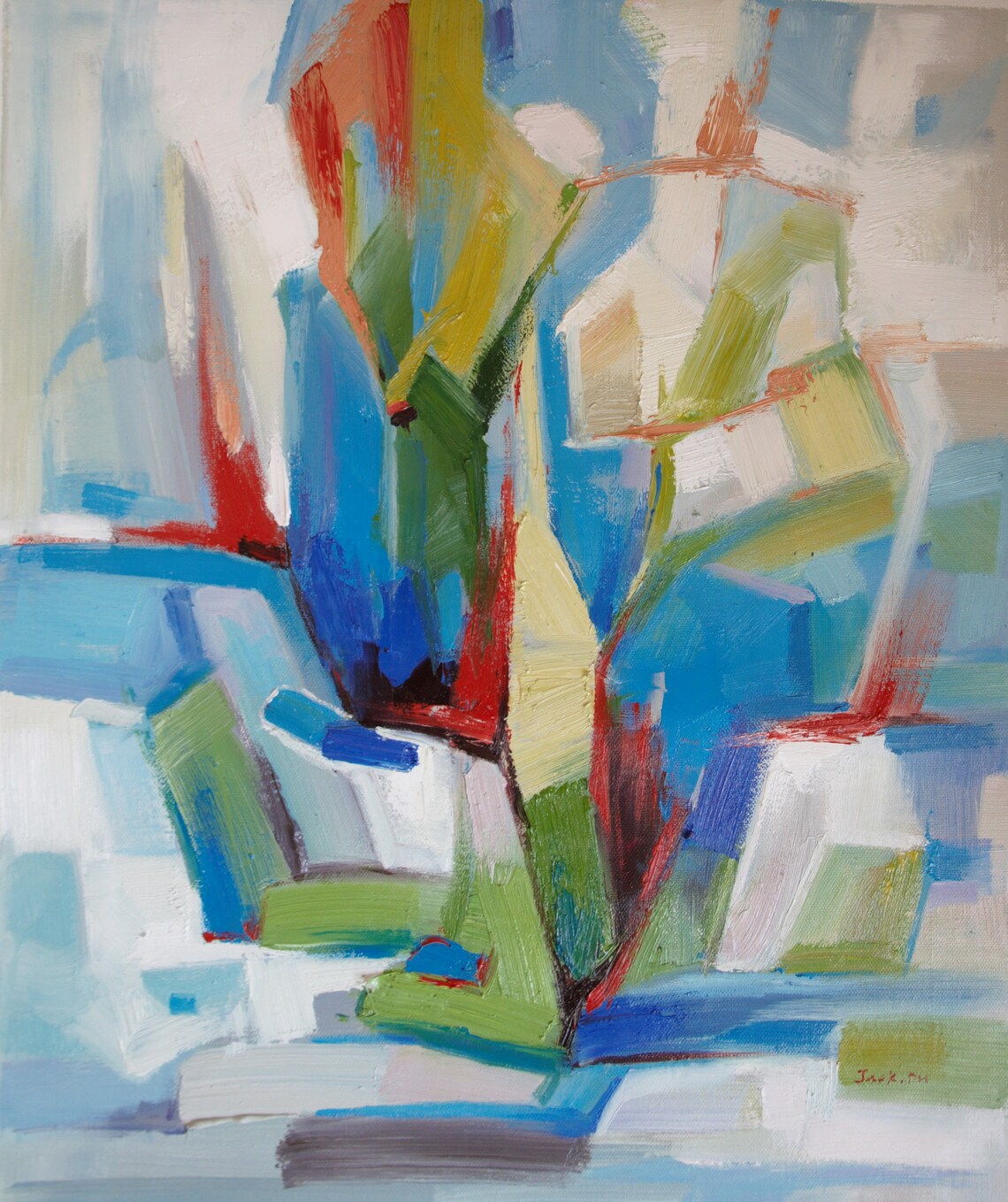 Abstract Oil Painting, Original Art Print
