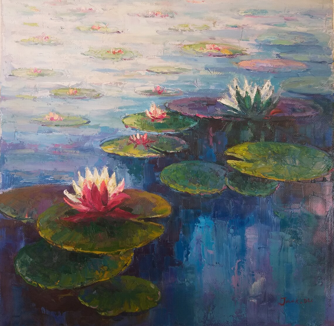 Impression Landscape Oil Painting, Boho Decor