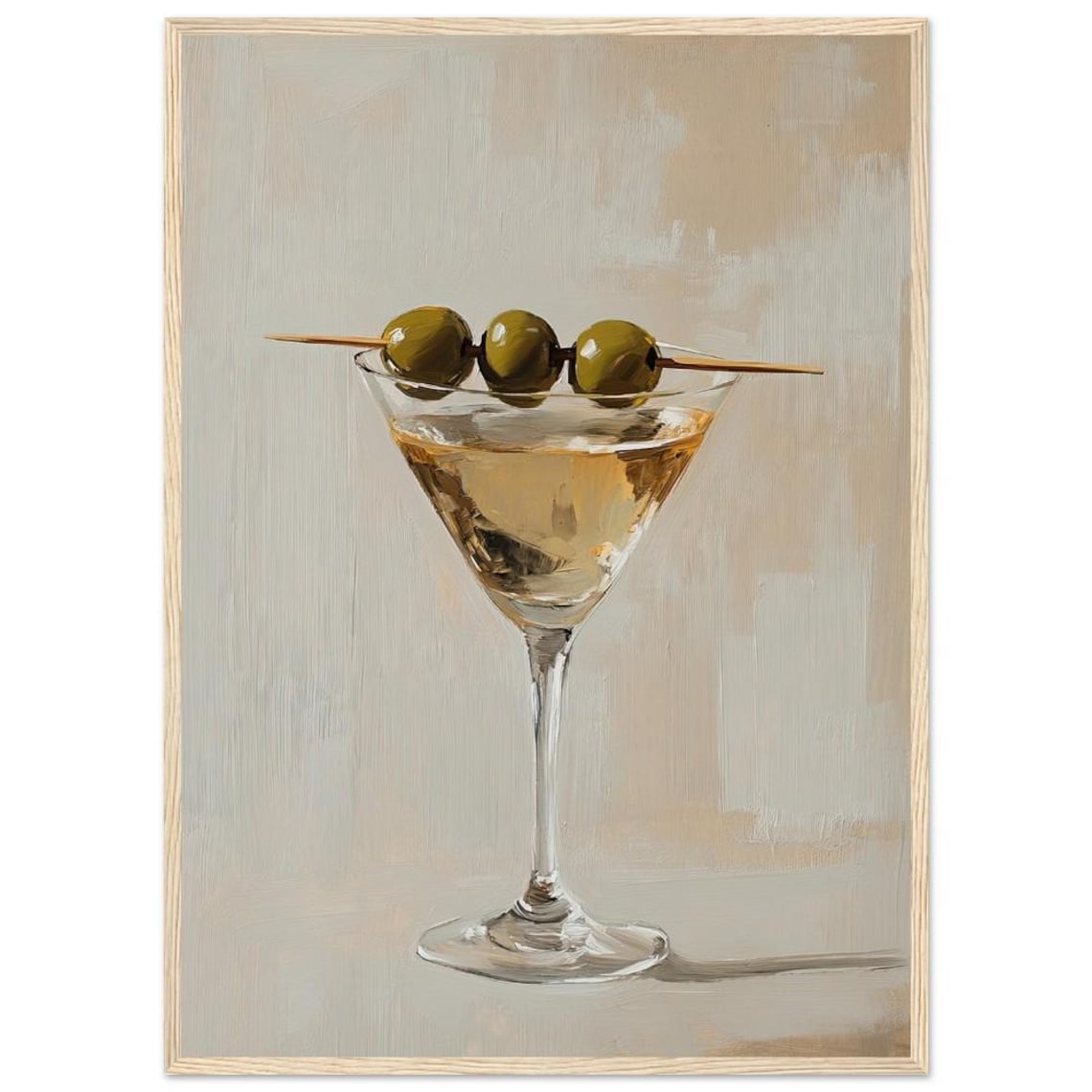 Glass With Olives Minimalist Still Life Art Print