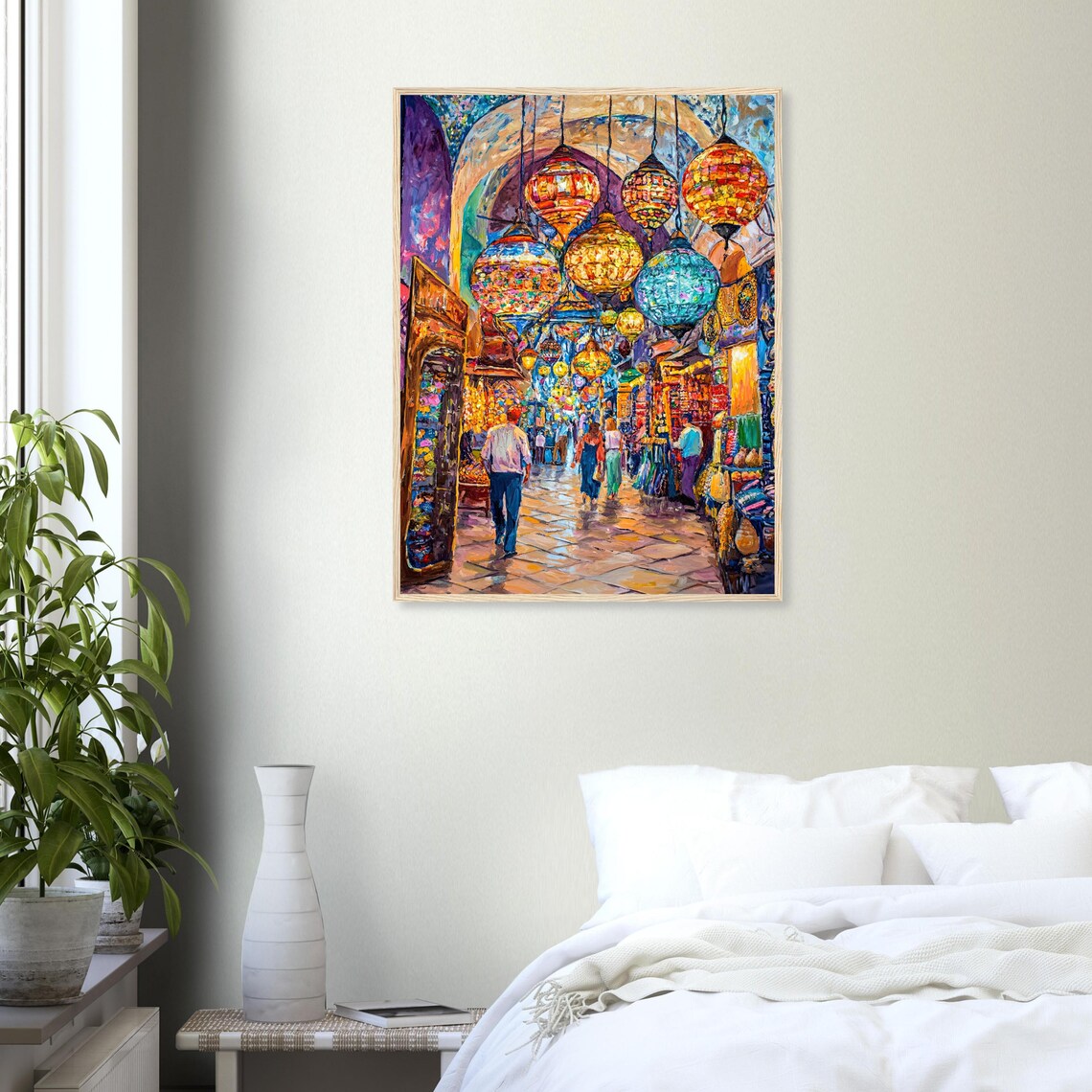 Grand Bazaar Istanbul Travel Poster, Oil Painting - Image 2