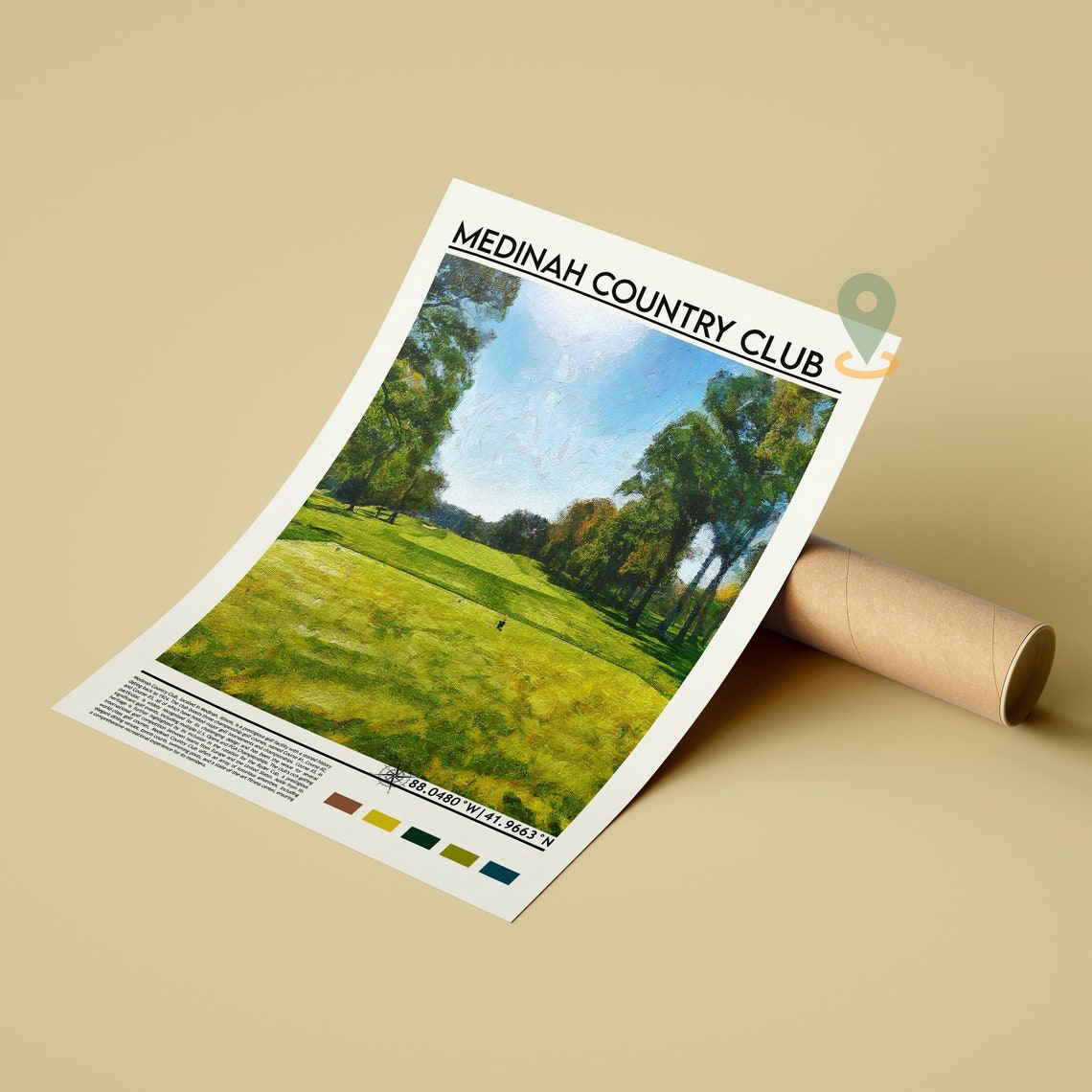 Medinah Country Club Print Medinah Country Club Wall Art Medinah Country Club Poster Medinah Country Club Photo Medinah Country Club - Image 5