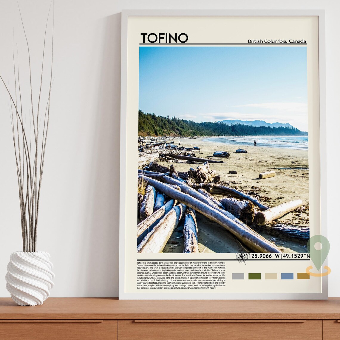 Tofino British Columbia Canada Driftwood Beach Photo Travel Poster - Image 3