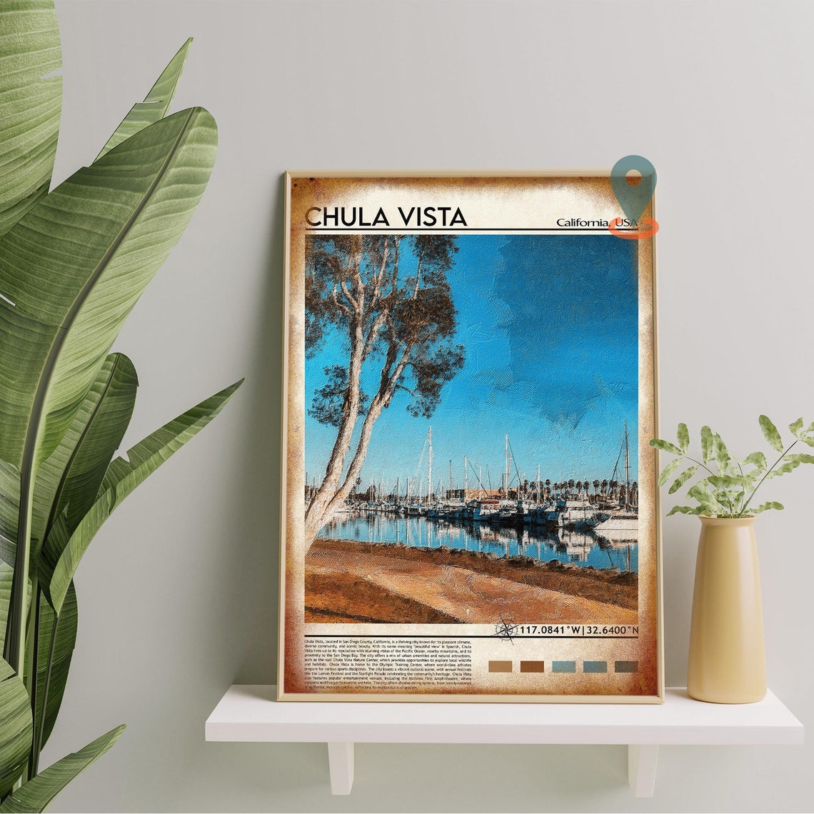 Chula Vista Print Chula Vista Poster Chula Vista Wall Art Chula Vista Travel Print Chula Vista Art Print San Diego Print Chula Vista - Image 3