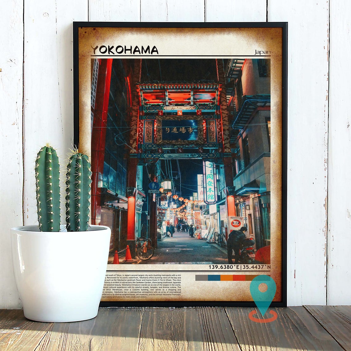 Yokohama Print Yokohama Wall Art Yokohama Poster Yokohama Photo Yokohama Poster Print Yokohama Wall Dcor Yokohama Travel Poster - Image 2