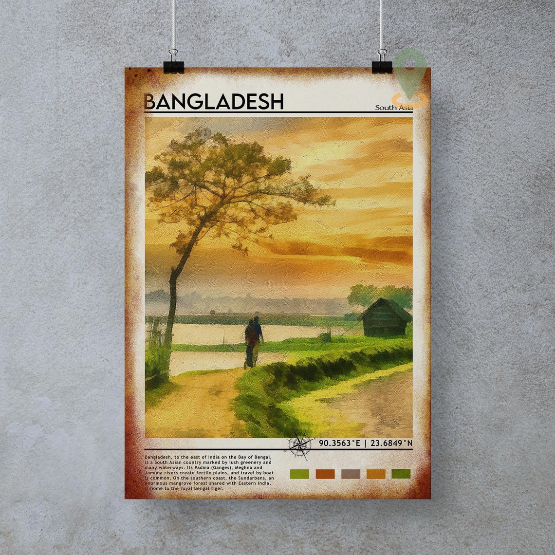 Bangladesh Print Bangladesh Photo Bangladesh Travel Poster Bangladesh Painting Bangladesh Artwork Bangladesh City Dhaka Poster - Image 5