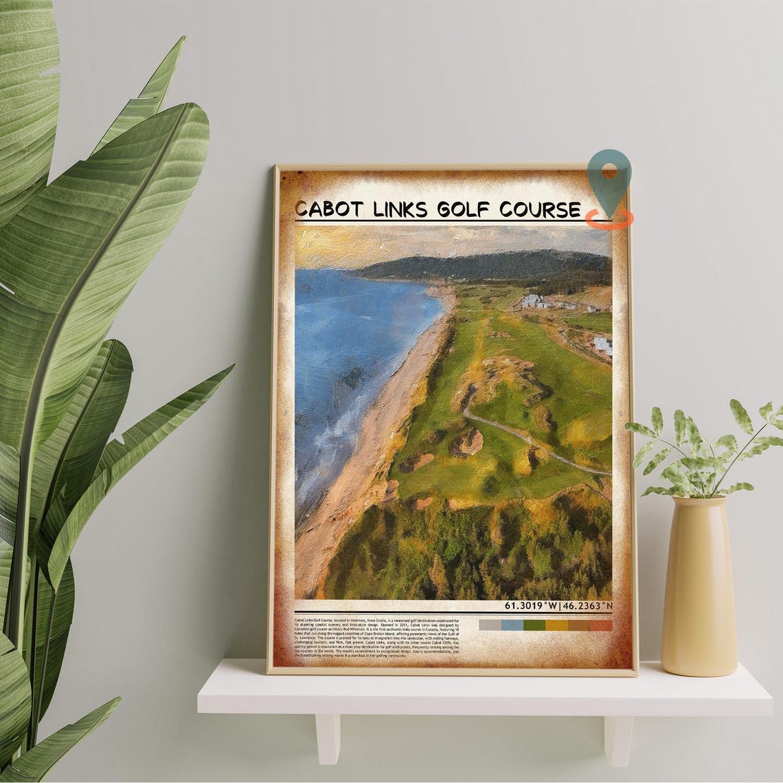 Cabot Links Golf Course Aerial Coastal Ocean Sports Poster Art - Image 5