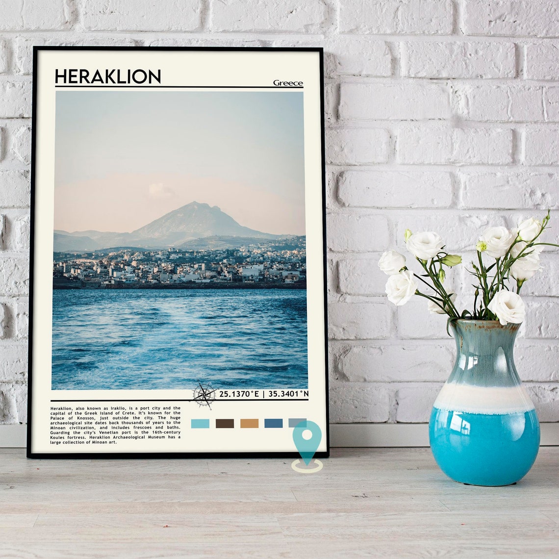 Heraklion Print Heraklion Art Heraklion Poster Heraklion Photo Heraklion Poster Print Heraklion Painting Greece Poster Crete Poster - Image 3