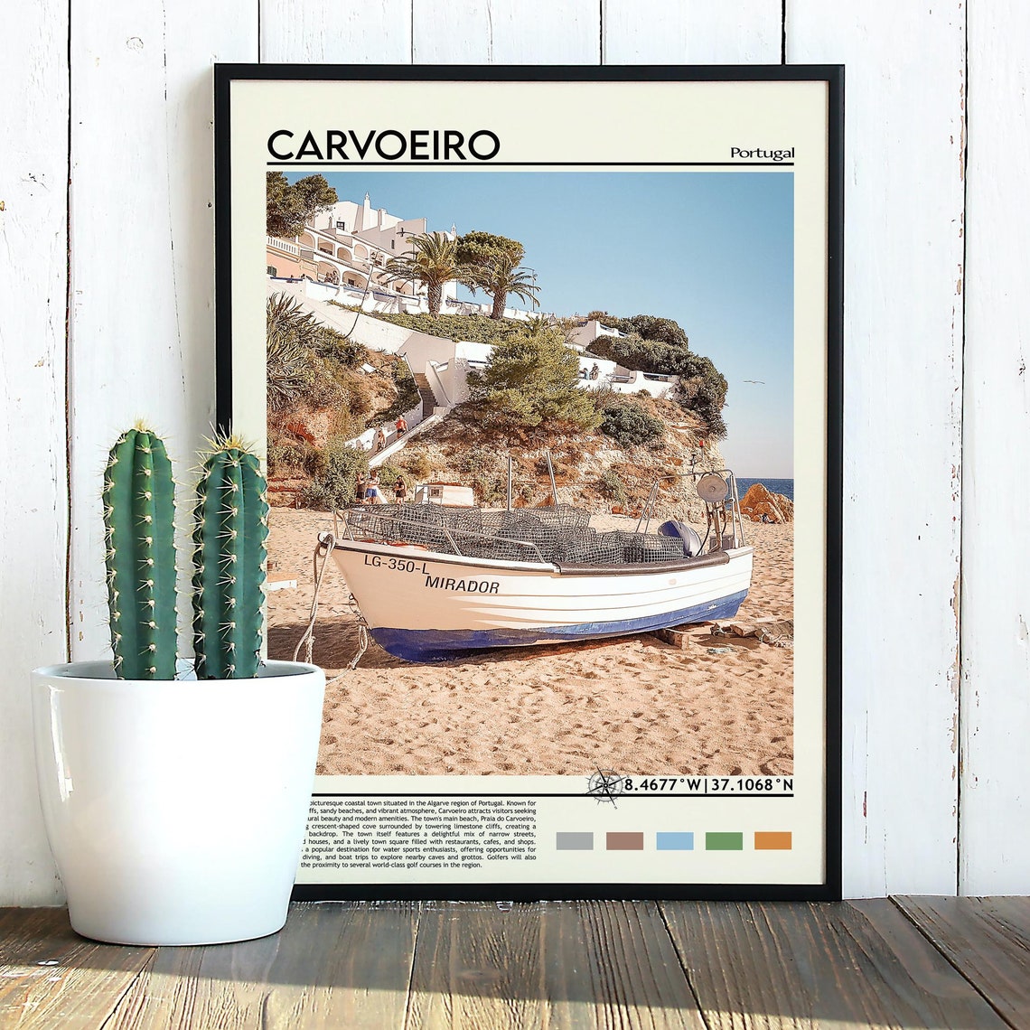 Carvoeiro Print Carvoeiro Poster Carvoeiro Wall Art Carvoeiro Travel Carvoeiro Art Print Carvoeiro Artwork Algarve Poster Print - Image 3