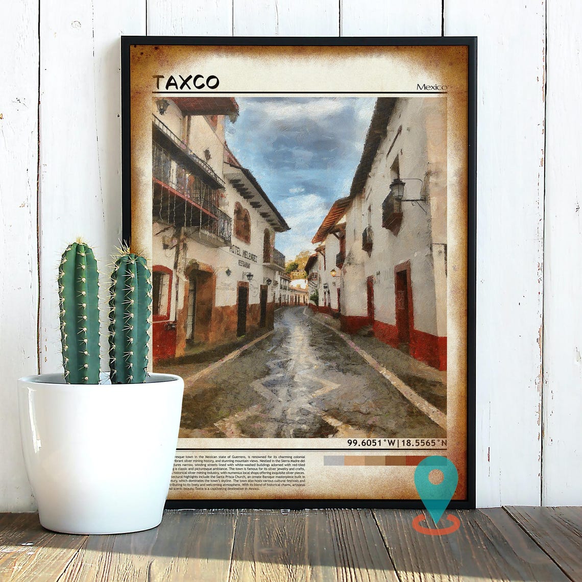 Taxco Print Taxco Poster Taxco Wall Art Taxco Travel Print Taxco Art Print Taxco Artwork Taxco Photo Mexico Print Taxco City Poster - Image 2