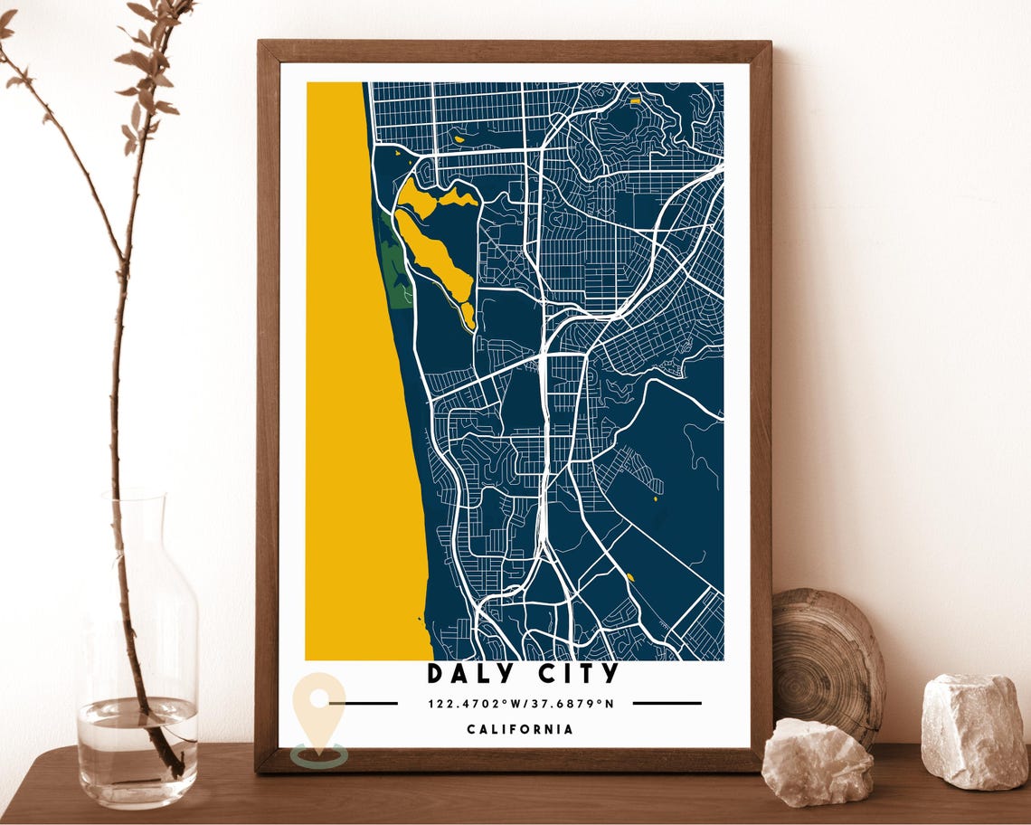 Dally City Map Dally City Map Print Dally City Wall Art Dally City Travel Poster Dally City Poster Dally City Photo Dally City Print - Image 2
