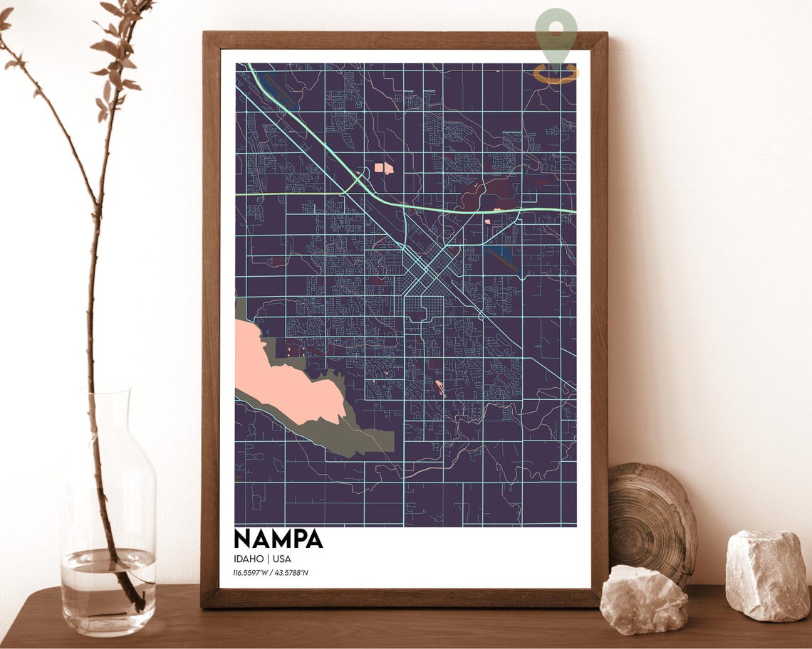 Nampa Map Nampa Map Print Nampa Wall Art Nampa Travel Poster Nampa Poster Nampa Photo Nampa City Map Nampa Idaho Poster
