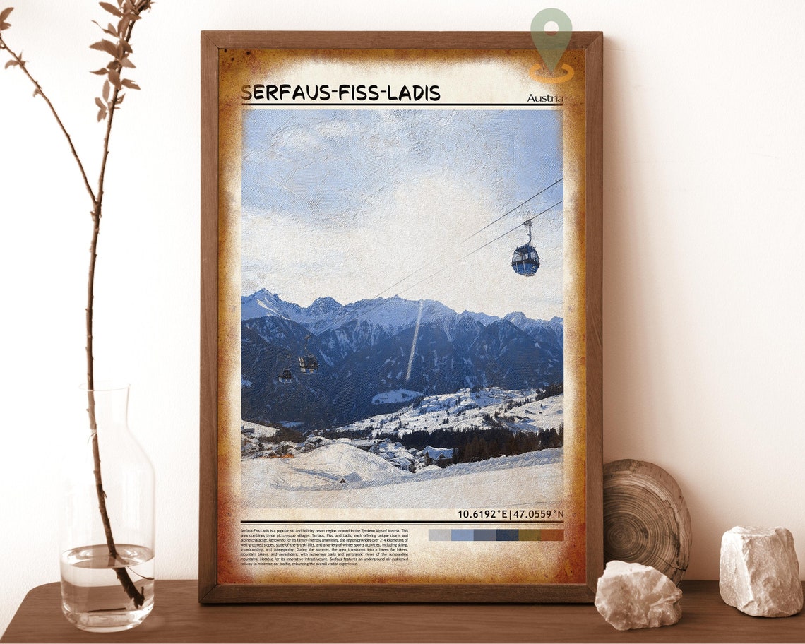 Serfaus Fiss Ladis Print Serfaus Fiss Ladis Wall Art Serfaus Fiss Ladis Poster Serfaus Fiss Ladis Photo Serfaus Fiss Ladis Ski - Image 6